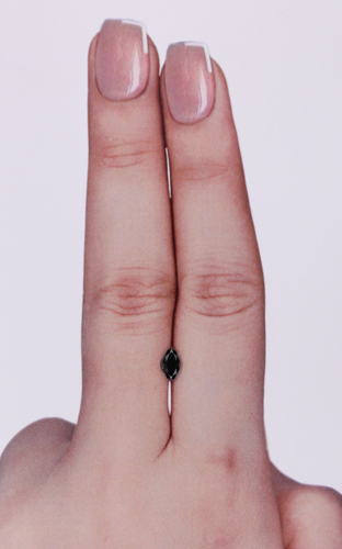 0.27 carat Fancy Black-VVS2 Natūralus Marquise Deimantas (1)
