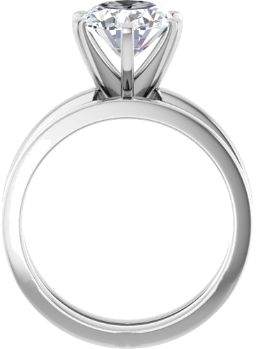 Sužadėtuvių Žiedas „Solitaire“ 14k white gold Oval 10mm x 8mm (7)