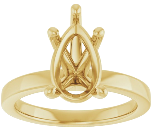 Sužadėtuvių Žiedas „Solitaire“ 14k yellow gold Pear 12mm x 7.5mm (3)