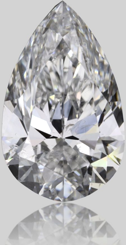 0.7 carat D-SI2 Natūralus Pear Deimantas (1)