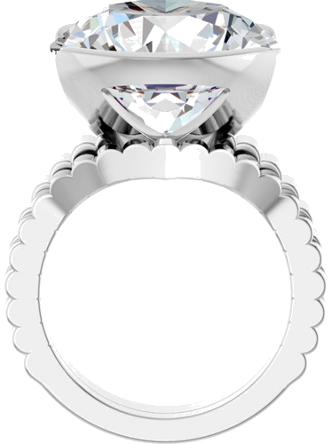 Sužadėtuvių Žiedas „Half-Bezel Solitaire“ 925 Sidabro Round 16mm (7)