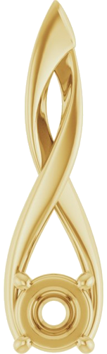 Pakabukas „Infinity-Inspired Solitaire“ 14k yellow gold Round 4.8mm (1)