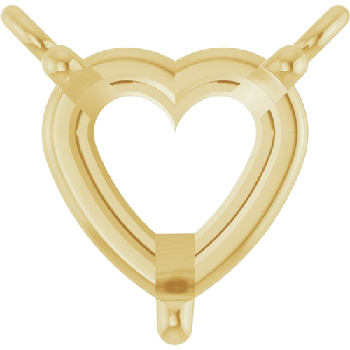 Pakabukas „Solitaire“ 14k yellow gold Heart 5.5mm (1)