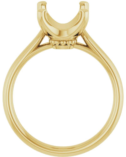 Sužadėtuvių Žiedas „Solitaire“ 14k yellow gold Emerald 10mm x 8mm (2)