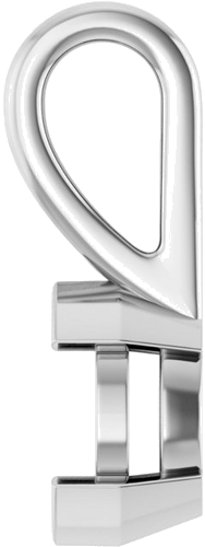 Pakabukas „Half-Bezel Solitaire Charm“ 10k white gold Marquise 6mm x 3mm (3)