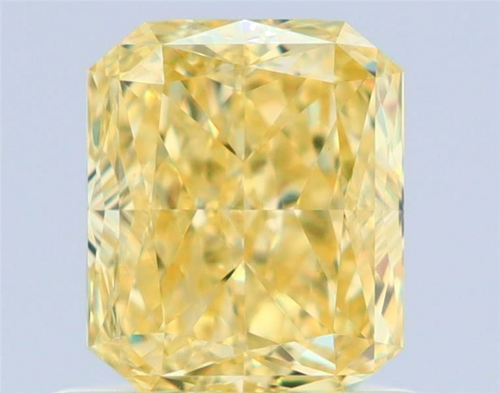 1.0 carat Fancy Yellow-VS1 Natūralus Radiant Deimantas (1)