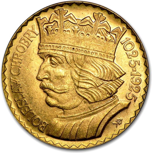 1925 Полша златна монета от 20 злоти Болеслав I Смели (1)