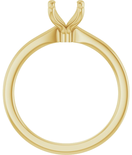 Sužadėtuvių Žiedas 14k yellow gold Emerald 7mm x 5mm (2)