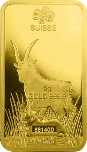 5 g Investment Gold Bar Year of the Goat PAMP (4)