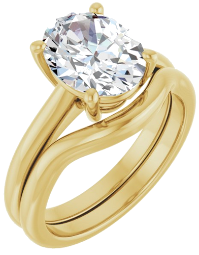 Sužadėtuvių Žiedas „V-End Prong“ 14k yellow gold Oval 10mm x 8mm (6)