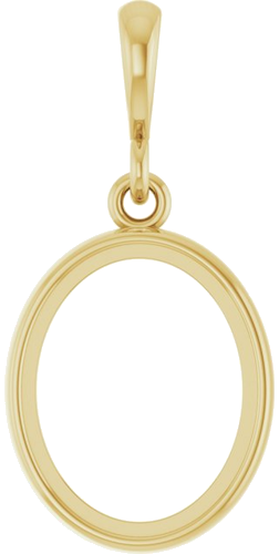 Pakabukas „Bezel-Set Cabochon“ 14k yellow gold Oval 10mm x 8mm (1)