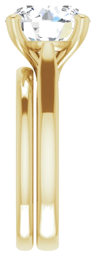 Sužadėtuvių Žiedas „Solitaire“ 585 Geltonojo Aukso Round 10mm (9)