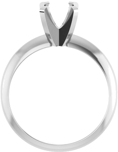 Sužadėtuvių Žiedas „Solitaire“ 585 Baltojo Aukso Oval 7.7mm x 5.7mm (2)