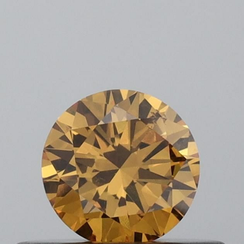 0.3 carat Fancy Vivid Yellow-SI1 Very Good cut Natūralus Round Deimantas (1)