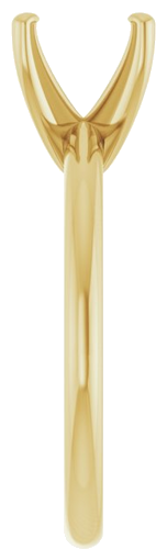 18K Yellow  8 mm Round Solitaire Engagement Ring Mounting (4)