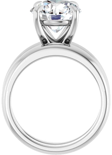 Sužadėtuvių Žiedas „Claw-Prong Solitaire“ 14k white gold Round 10mm (7)