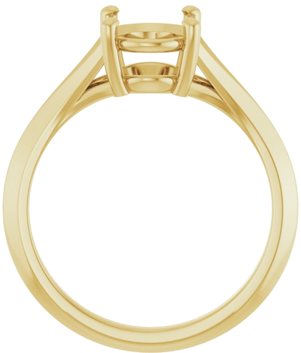Sužadėtuvių Žiedas „Solitaire Split Shank“ 10k yellow gold Oval 9mm x 7mm (2)
