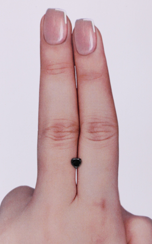 0.28 carat Fancy Black-VVS2 Natūralus Heart Deimantas (1)