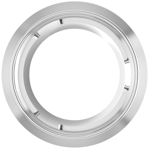 Pakabukas „Round Bezel-Set Slide“ 750 Baltojo Aukso Round 5.6mm (1)