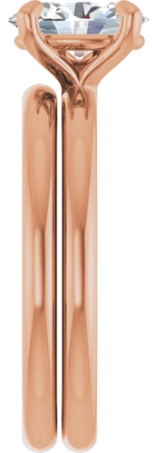 14K Rose  8x6 mm Oval Solitaire Engagement Ring Mounting (9)