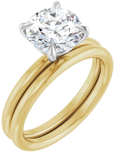Sužadėtuvių Žiedas „Claw-Prong Solitaire“ 14k yellow/white gold Round 8.2mm (6)