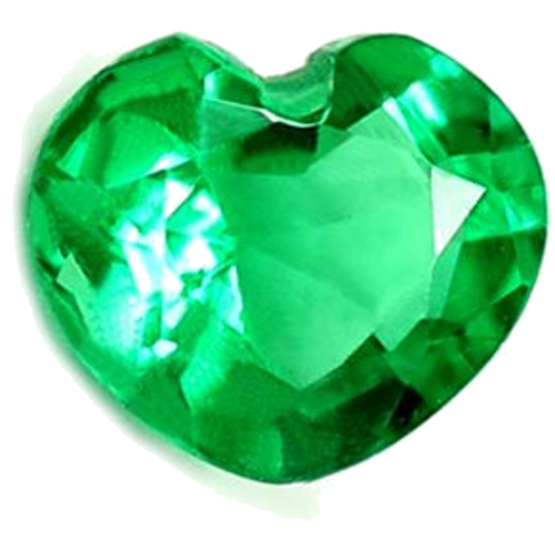 0.21 carat GREEN Heart Smaragdas (1)