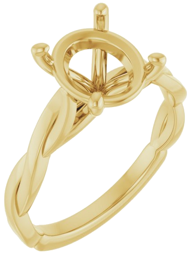 Sužadėtuvių Žiedas „Infinity-Inspired“ 14k yellow gold Oval 10mm x 8mm (1)