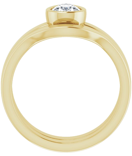 Sužadėtuvių Žiedas „Bezel-Set Solitaire“ 14k yellow gold Pear 8mm x 5mm (7)