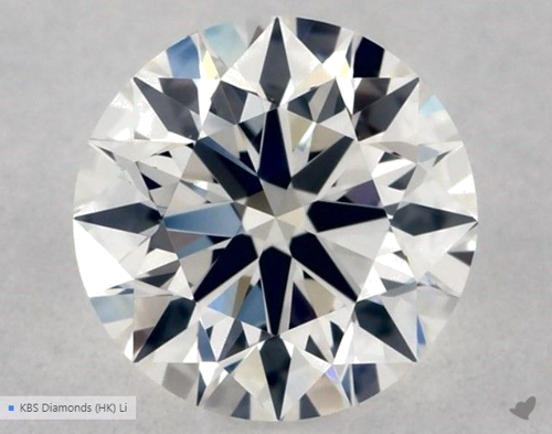 0.51 carat G-VVS2 Excellent cut Natūralus Round Deimantas (1)