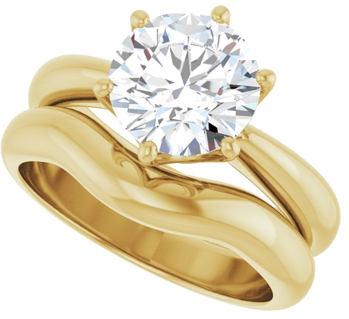 Sužadėtuvių Žiedas „Solitaire Crown-Inspired“ 14k yellow gold Round 8.2mm (10)