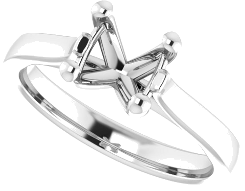 Sužadėtuvių Žiedas 18k white gold Round 7mm (5)