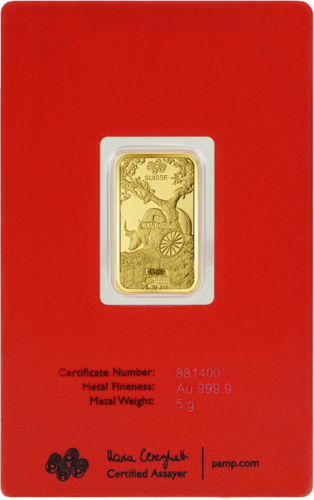 5 g Investment Gold Bar Year of the Ox PAMP (3)