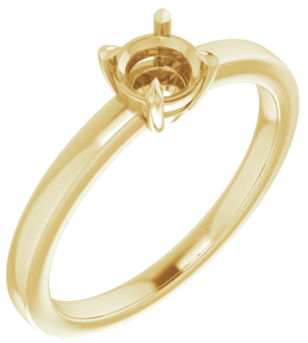 Sužadėtuvių Žiedas „Claw-Prong Solitaire“ 14k yellow gold Round 4.8mm (1)
