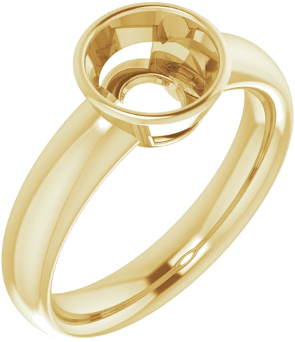 Sužadėtuvių Žiedas „Bezel-Set Solitaire“ 18k yellow gold Round 7mm (1)