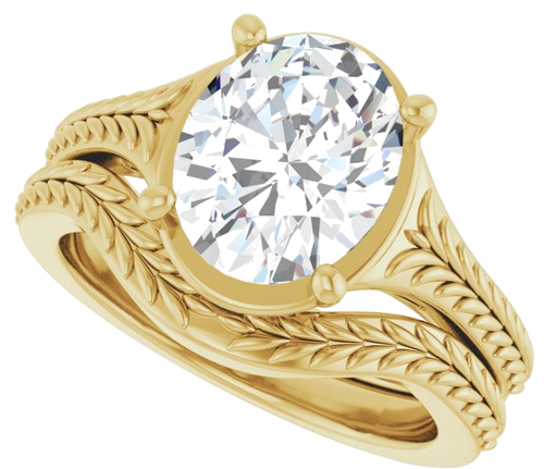 Sužadėtuvių Žiedas „Solitaire“ 14k yellow gold Oval 10mm x 8mm (10)