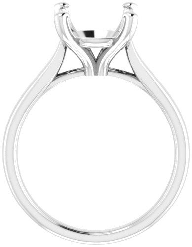 Platinum 10 mm Round Engagement Ring Mounting (2)
