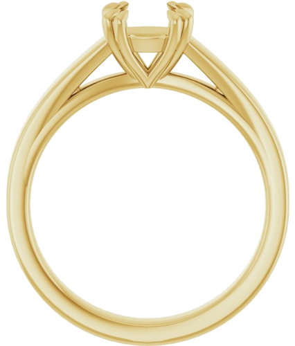 10K Yellow 6.5 mm Round Engagement Ring Mounting (2)