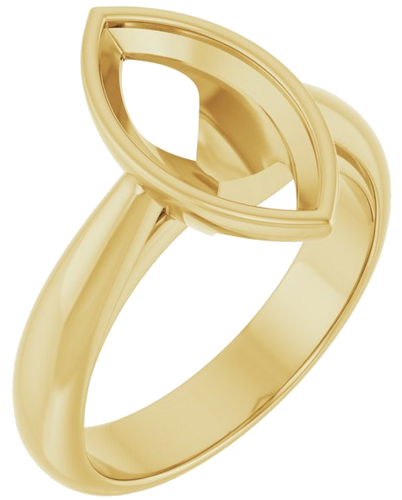 Sužadėtuvių Žiedas „Bezel-Set Solitaire“ 14k yellow gold Marquise 13mm x 6.5mm (1)