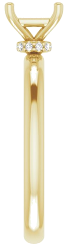 Sužadėtuvių Žiedas „Accented“ 14k yellow gold Square 5mm (4)
