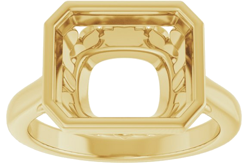 Sužadėtuvių Žiedas „Bezel-Set“ 14k yellow gold Emerald 11mm x 9mm (3)