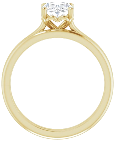 Sužadėtuvių Žiedas „Solitaire“ 585 Geltonojo Aukso Oval 8mm x 6mm (7)