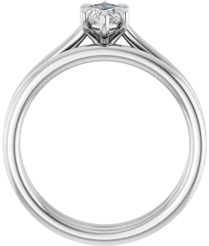 Sužadėtuvių Žiedas „Claw-Pong“ 14k white gold Marquise 8mm x 4mm (7)