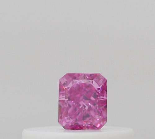 0.15 carat Fancy Vivid Purplish Pink-VS2 Natūralus Radiant Deimantas (1)