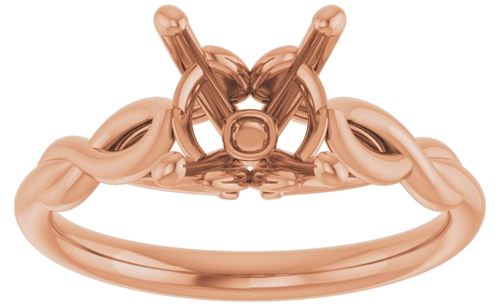 Sužadėtuvių Žiedas „Solitaire Sculptural“ 14k rose gold Round 8mm (3)