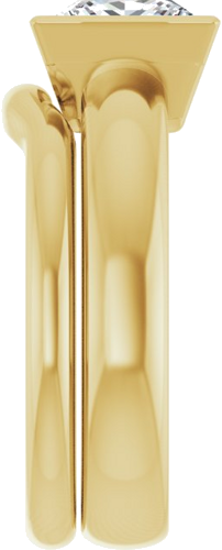 Sužadėtuvių Žiedas „Bezel-Set Solitaire“ 585 Geltonojo Aukso Square 7mm (9)