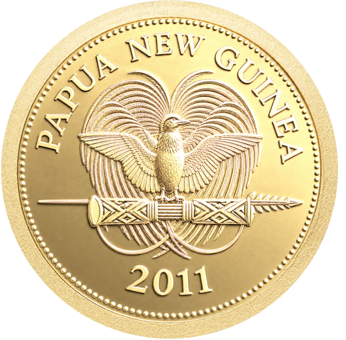 2011 Paradīzes putns 5 kinas Papua zelta monēta (2)