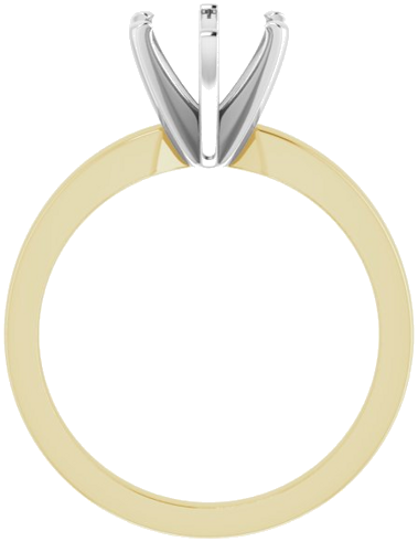 Sužadėtuvių Žiedas „Solitaire“ 585 Baltojo Ir Geltonojo Aukso Oval 9mm x 7mm (2)