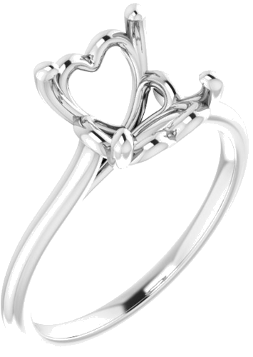 Sužadėtuvių Žiedas „Solitaire“ 585 Baltojo Aukso Cushion 8mm (1)