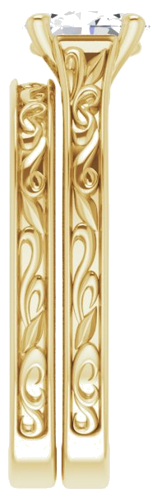 14K Yellow 7x5 mm Oval Engagement Ring Mounting (9)