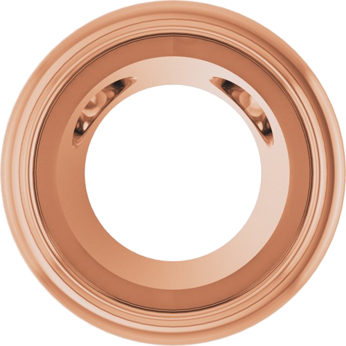 Pakabukas „Bezel-Set Solitaire“ 14k rose gold Round 7.4mm (1)